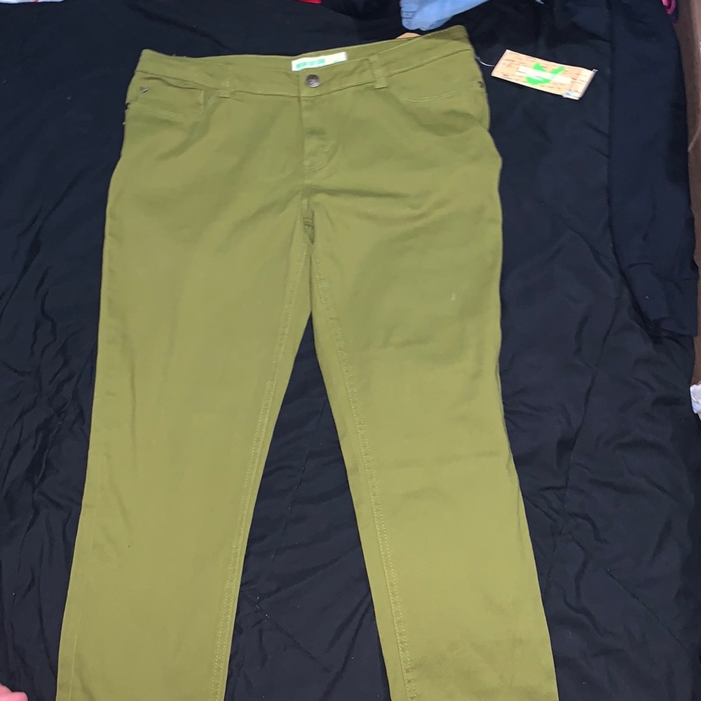 Olive green jeans